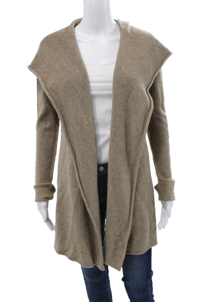 Vince Unisex Beige Wool Long Sleeve Cardigan Sweater Size S