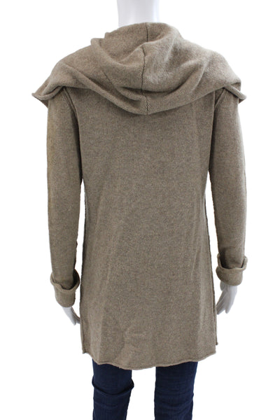 Vince Unisex Beige Wool Long Sleeve Cardigan Sweater Size S