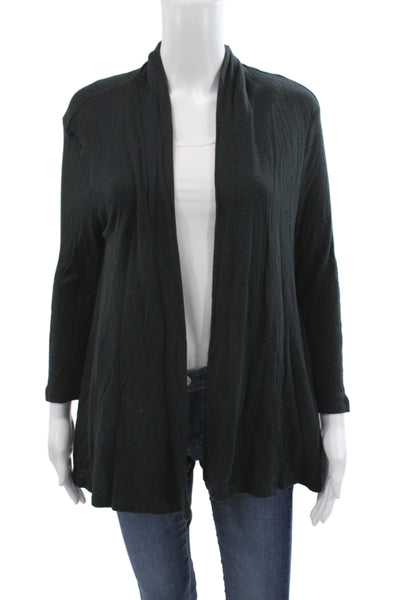 T Alexander Wang Unisex Cardigan Black Cotton Polyester Long Sleeve Size M