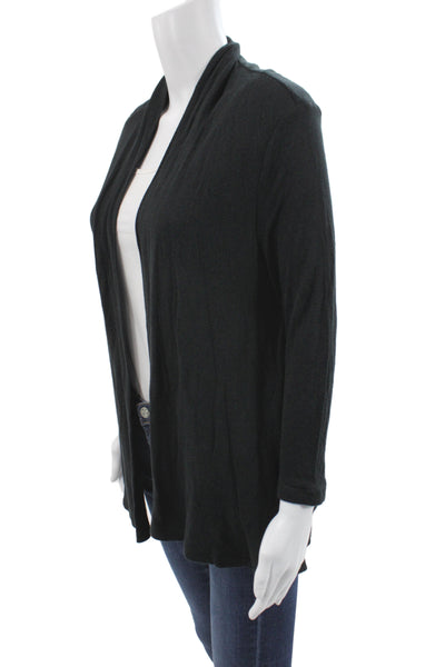 T Alexander Wang Unisex Cardigan Black Cotton Polyester Long Sleeve Size M
