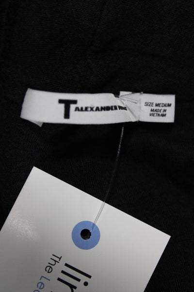 T Alexander Wang Unisex Cardigan Black Cotton Polyester Long Sleeve Size M