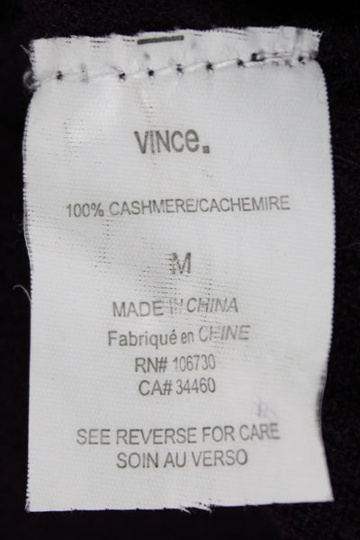 Vince Womens Tunic Blouse Purple Cowl Neck Cotton Polyester Size M