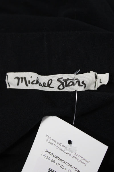 Michael Stars Women Straight & Pencil Midi Black Cotton Skirt Size L