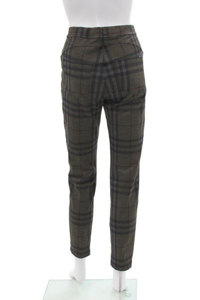 Sanctuary Womens Cropped Ankle Plaid Pants Dark Gray Size L