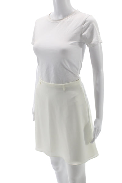 Ritmo Di Perla Women A-Line Skater Skirt White Polyester Size 42