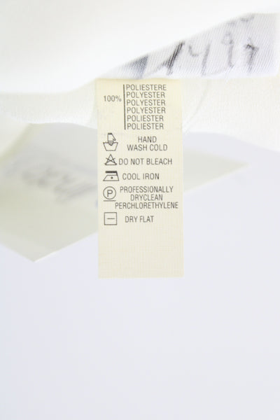 Ritmo Di Perla Women A-Line Skater Skirt White Polyester Size 42