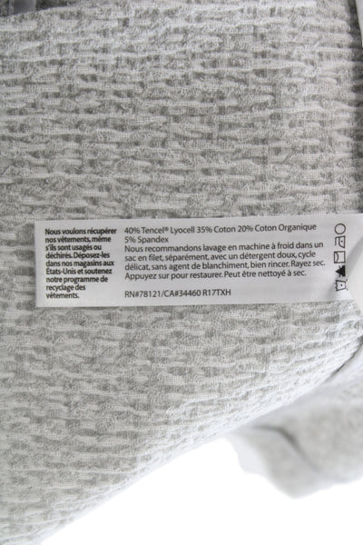 Eileen Fisher Womens Gray Mock Neck Coatigan Long Sleeve Size S