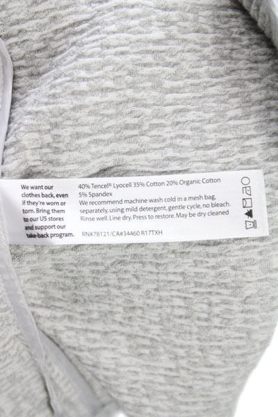 Eileen Fisher Womens Gray Mock Neck Coatigan Long Sleeve Size S