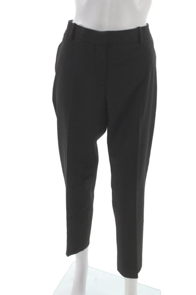 Theory Unisex Black Cropped Ankle Dress Pants 96% Virgin Wool Size 12