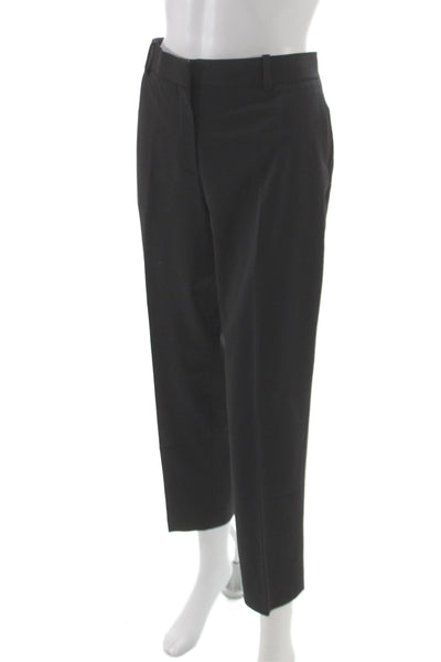 Theory Unisex Black Cropped Ankle Dress Pants 96% Virgin Wool Size 12