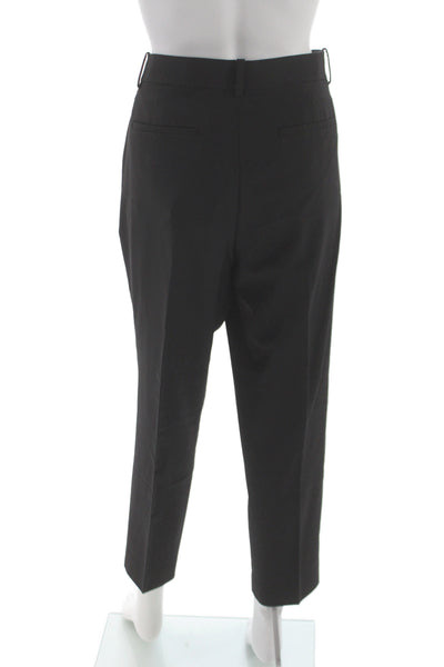 Theory Unisex Black Cropped Ankle Dress Pants 96% Virgin Wool Size 12