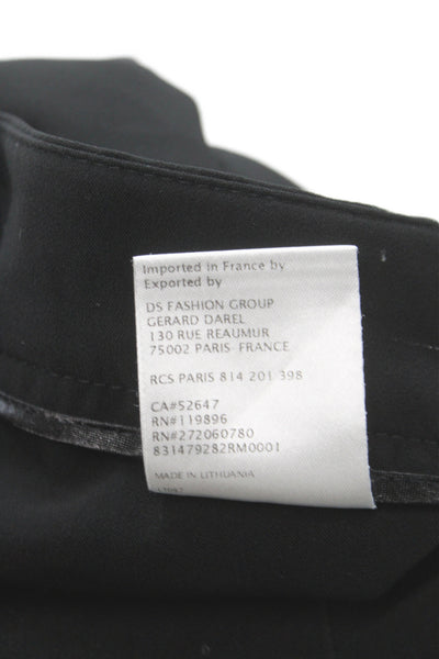 Gerard Darel Women Cropped Ankle Dress Pants Black Polyester Size 42