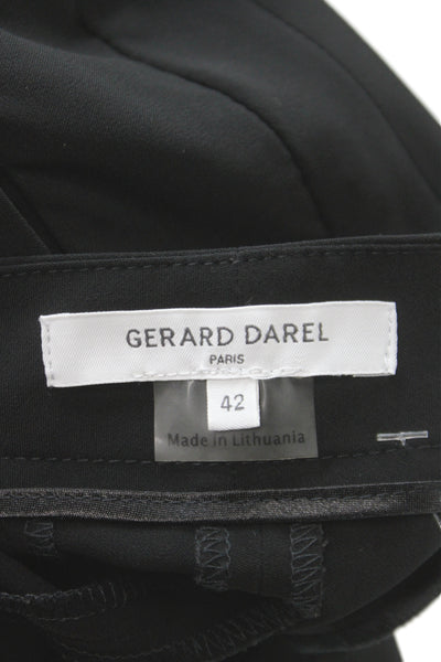 Gerard Darel Women Cropped Ankle Dress Pants Black Polyester Size 42