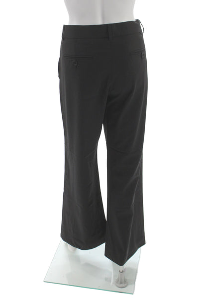 Theory Unisex Dress Pants Black Wool Button Closure Size 10
