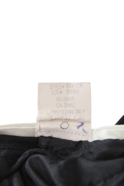 Theory Unisex Dress Pants Black Wool Button Closure Size 10
