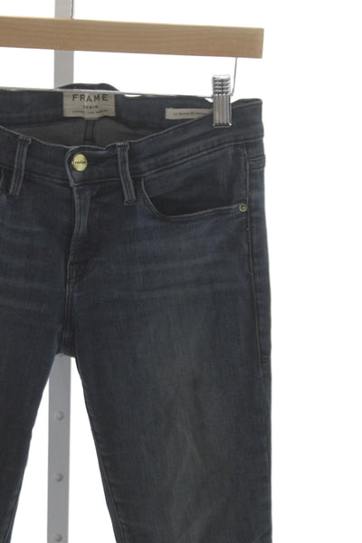 Frame Denim Womens Skinny Dark Blue Low Rise Jeans Size 26