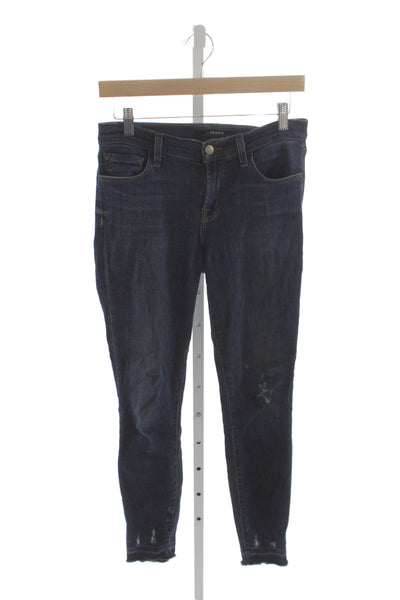 J Brand Womens Skinny Ankle Jeans Dark Blue Low Rise Size 26