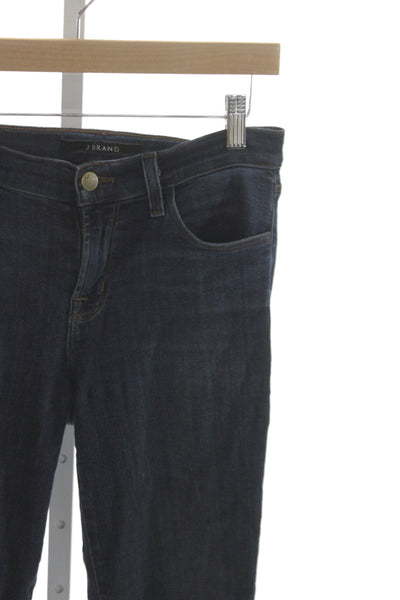 J Brand Womens Skinny Ankle Jeans Dark Blue Low Rise Size 26