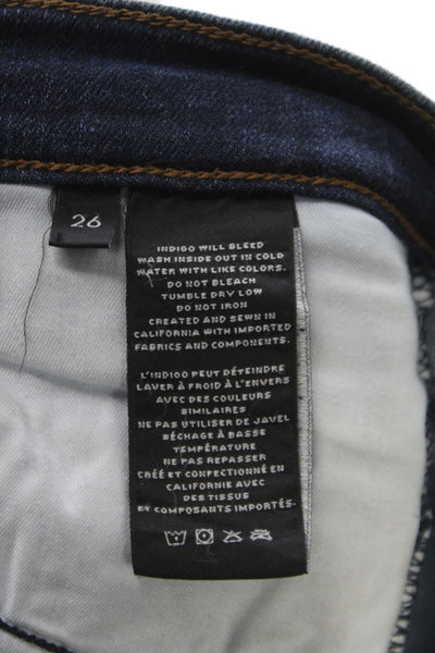 J Brand Womens Skinny Ankle Jeans Dark Blue Low Rise Size 26