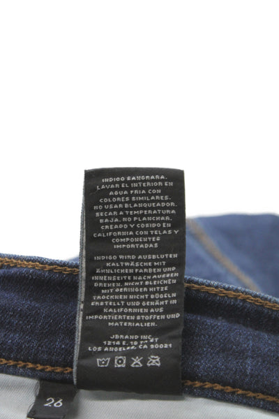 J Brand Womens Skinny Ankle Jeans Dark Blue Low Rise Size 26