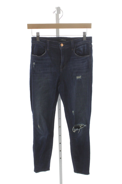 J Brand Womens Skinny Ankle High Rise Dark Blue Jeans Size 26