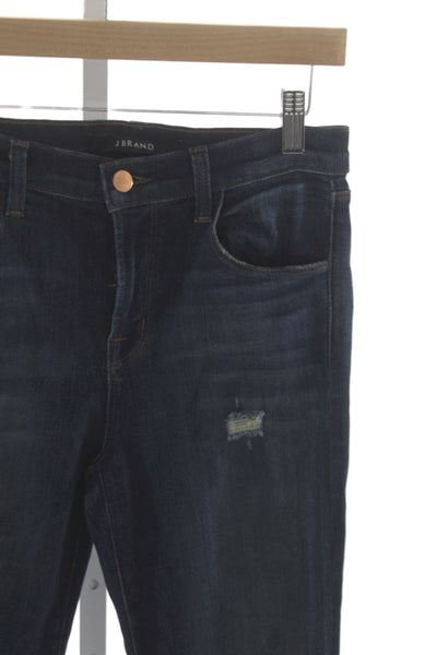 J Brand Womens Skinny Ankle High Rise Dark Blue Jeans Size 26