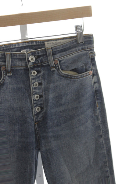 Rag & Bone Women Skinny Ankle Dark Blue High Rise Jeans Size 26
