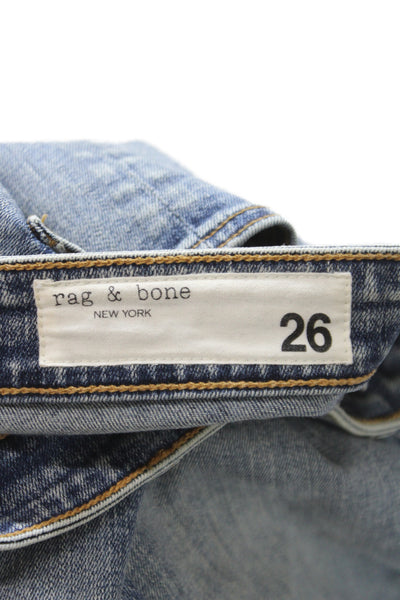 Rag & Bone Women Skinny Ankle Dark Blue High Rise Jeans Size 26