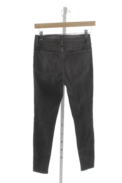 Frame Denim Women Dark Gray Skinny Ankle Jeans High Rise Size 25