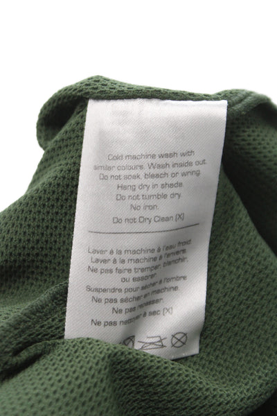 The Upside Womens Textured Graphic Print Sleeveless Active Tank Top Green Size S