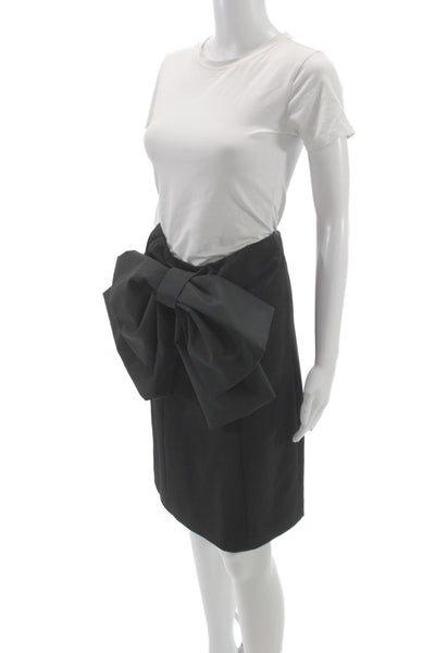 Pinko Womens Black Straight Pencil Skirt Size 42