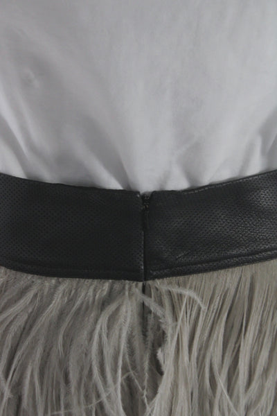 Robert Rodriguez Womens Black Leather Mini Tutu Skirt Size 4