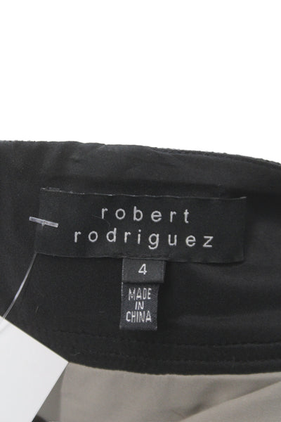 Robert Rodriguez Womens Black Leather Mini Tutu Skirt Size 4