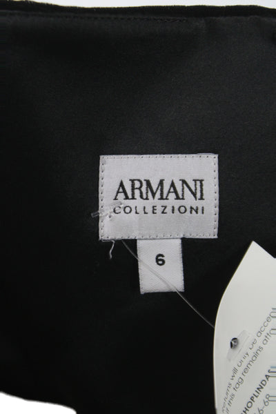 Armani Collezioni Womens Maxi Dress Black Polyester Sleeveless Size 6