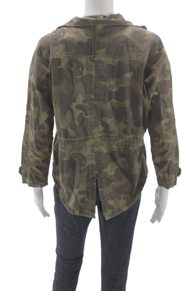 Marrakech Women Military Jacket Camouflage Green 3/4 Sleeve Petite Size XS