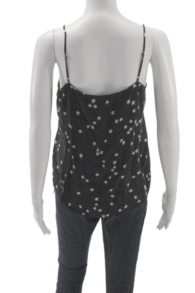 Equipment Femme Women Black Silk V-Neck Sleeveless Camisole Size S