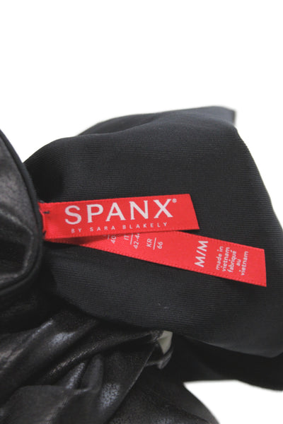 Spanx by Sara Blakely Women Striped Black Ankle Jeggings Biker Size M