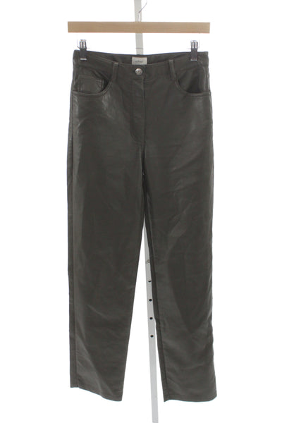 Wilfred Womens Biker Ankle Cropped Pants Dark Gray PU Size 4