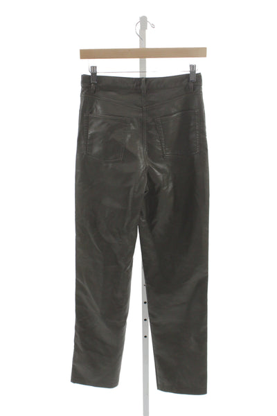 Wilfred Womens Biker Ankle Cropped Pants Dark Gray PU Size 4