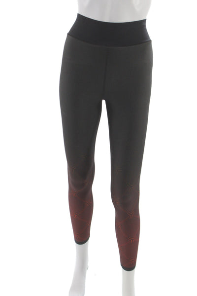 Ultracor Women Black Ankle Leggings Geometric Designer Size S