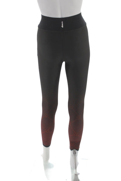 Ultracor Women Black Ankle Leggings Geometric Designer Size S