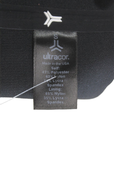 Ultracor Women Black Ankle Leggings Geometric Designer Size S