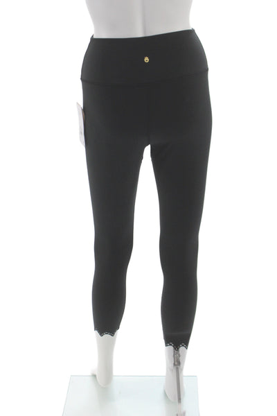 Spiritual Gangster Women Black Ankle Leggings Size M