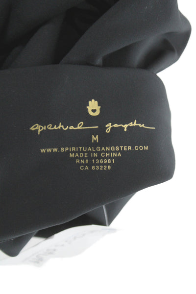 Spiritual Gangster Women Black Ankle Leggings Size M
