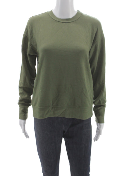 Stateside Unisex Pullover Sweatshirt Green Crew Neck Army Size S