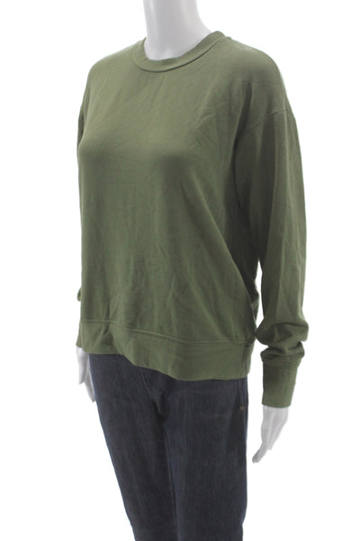 Stateside Unisex Pullover Sweatshirt Green Crew Neck Army Size S