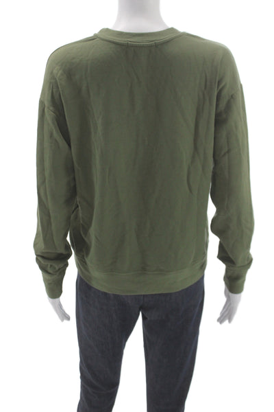 Stateside Unisex Pullover Sweatshirt Green Crew Neck Army Size S