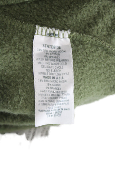 Stateside Unisex Pullover Sweatshirt Green Crew Neck Army Size S