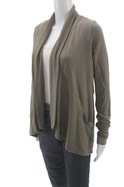 Splits 59 Women Brown Modal Spandex Long Sleeve Jacket Size S