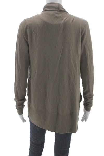 Splits 59 Women Brown Modal Spandex Long Sleeve Jacket Size S